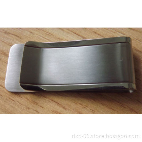 Plain titanium metal money clip,grade5 titanium brushed money clip